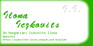 ilona iczkovits business card